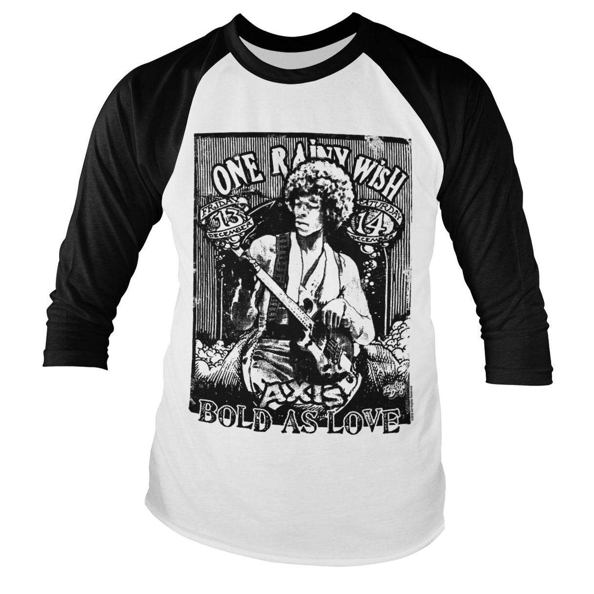 Jimi Hendrix - Bold As Love Baseball Long Sleeve Tee