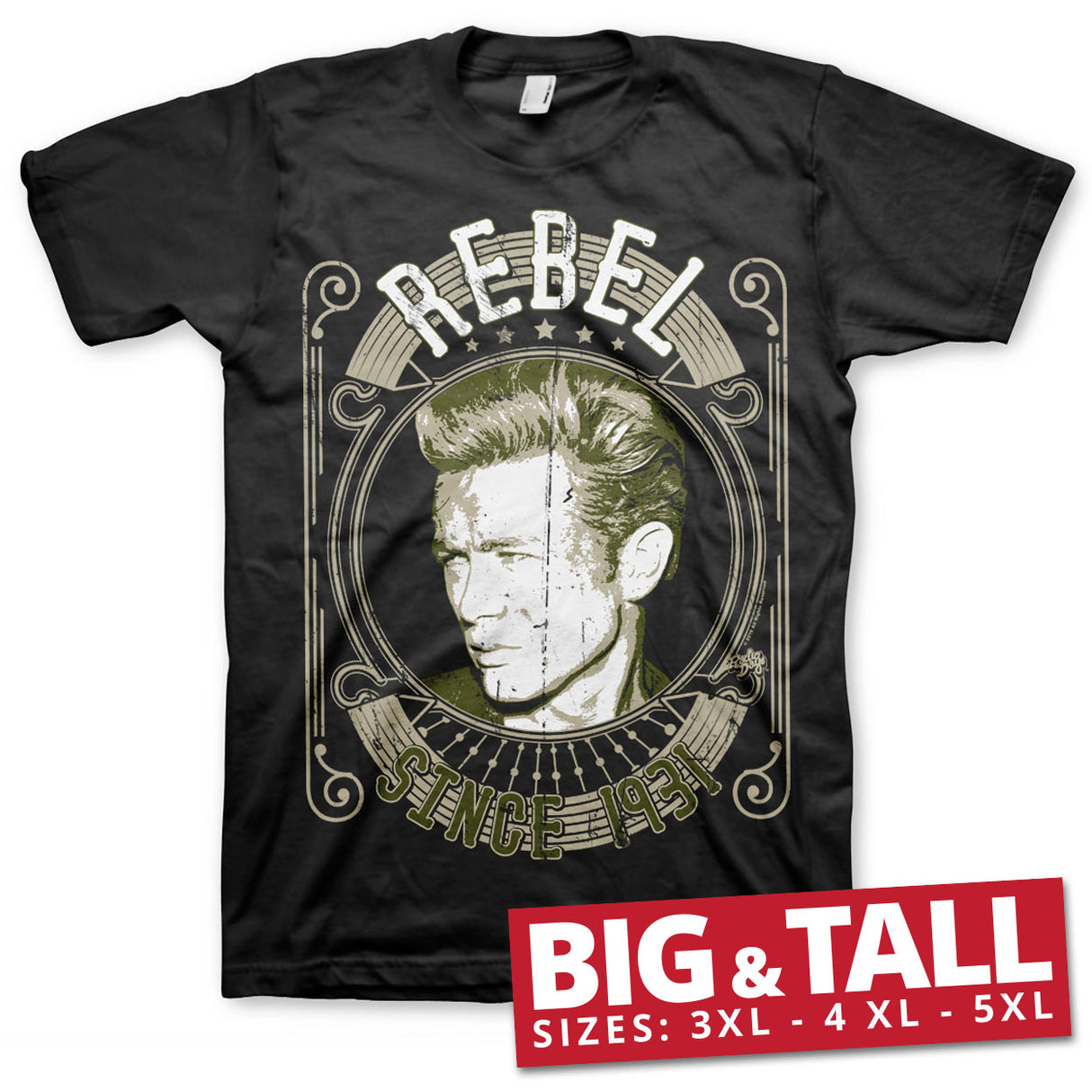 James Dean - Rebel Since 1931 Big & Tall T-Shirt