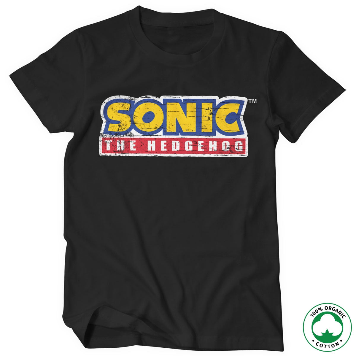 Sonic The Hedgehog Cracked Logo Organic Tee