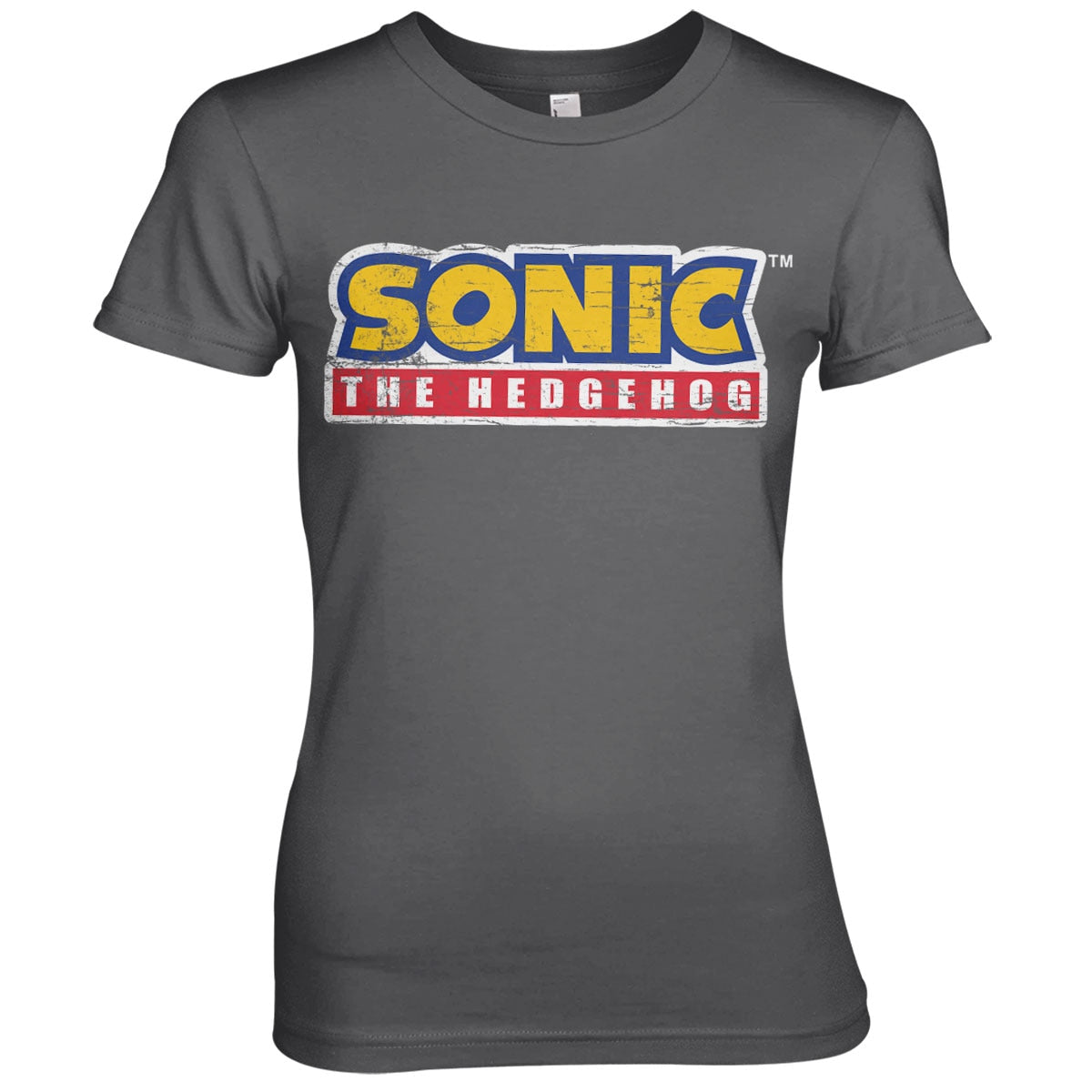 Sonic The Hedgehog Cracked Logo Girly Tee