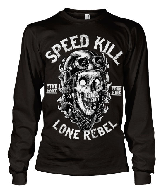 Speed Kills - Lone Rebel Long Sleeve Tee