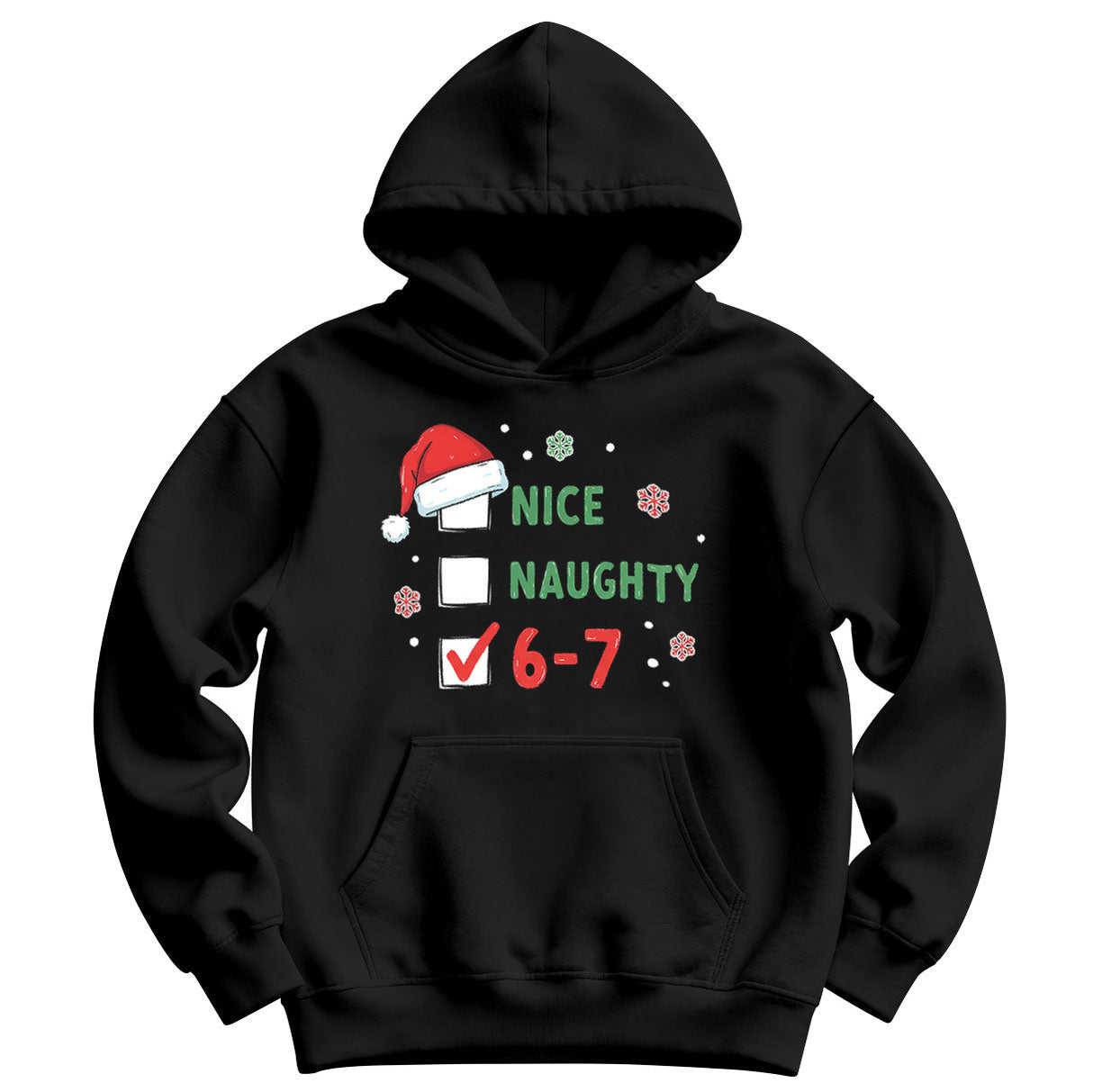 Nice - Naughty - Six Seven Kids Hoodie