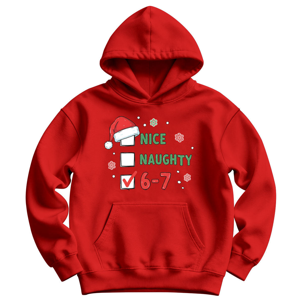 Nice - Naughty - Six Seven Kids Hoodie