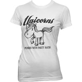 Unicorns - Ponies With Party Hats Girly T-Shirt