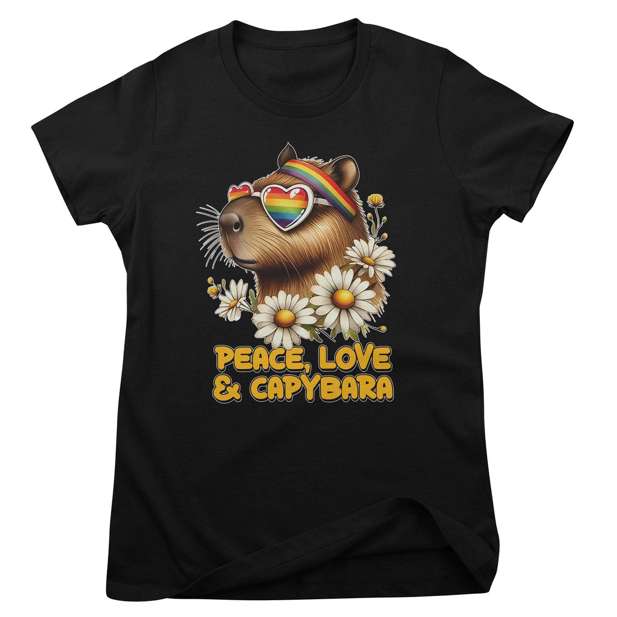 Peace - Love & Capybara Girly Top