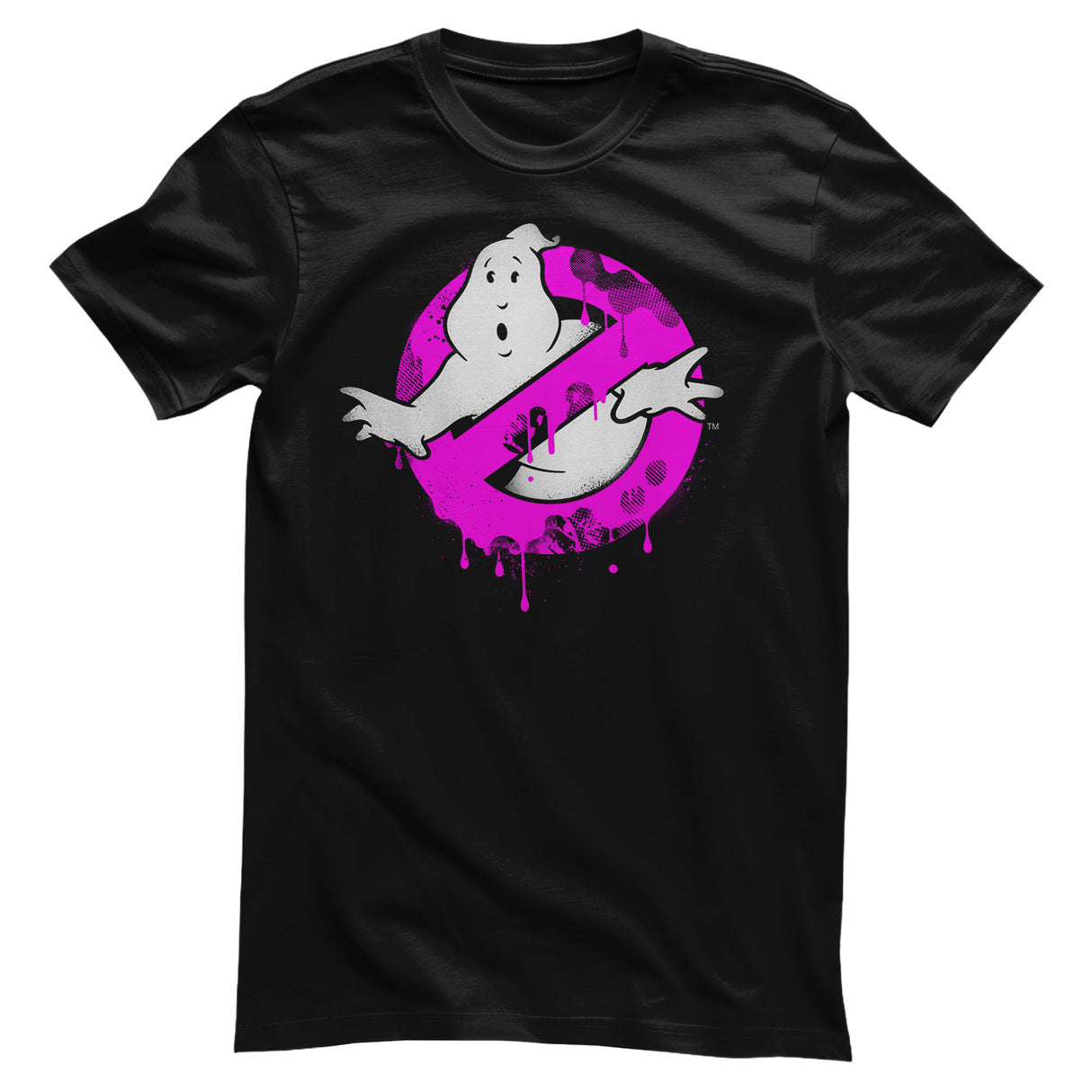 Ghostbusters Pink Drip Logo T-Shirt