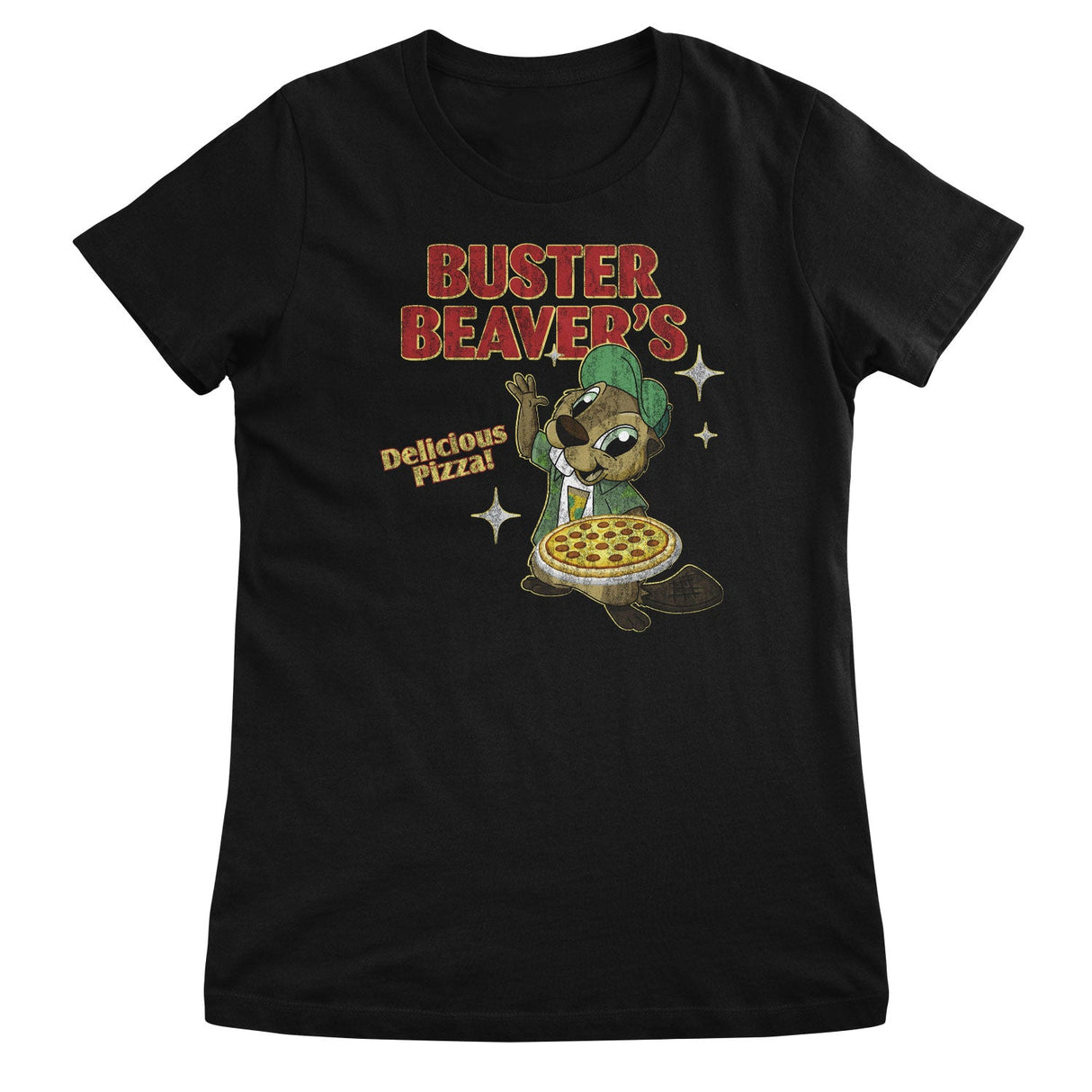 Buster Beaver's Delicious Pizza Girly Tee
