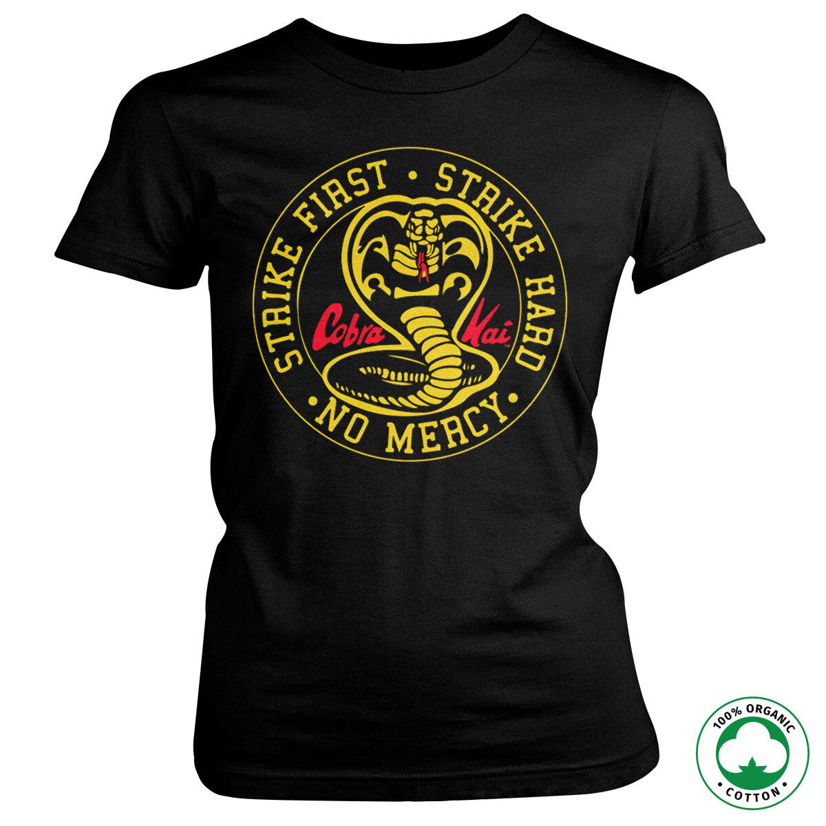 Cobra Kai Round Patch Organic Girly Tee