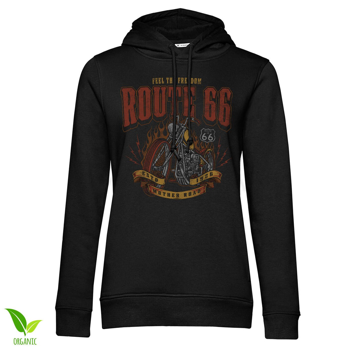 Route 66 - Golden Chopper Girls Hoodie