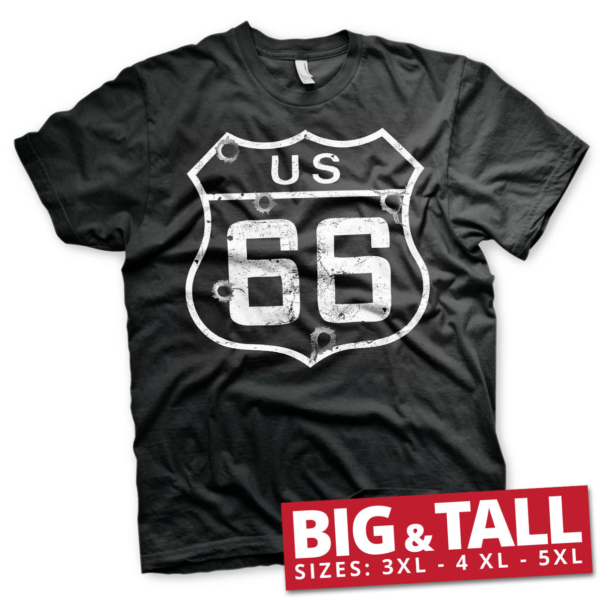 Route 66 - Bullets Big & Tall T-Shirt