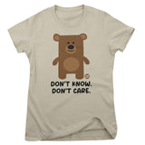 Don't Know Don't Care - Don't Care Bear Girly Tee