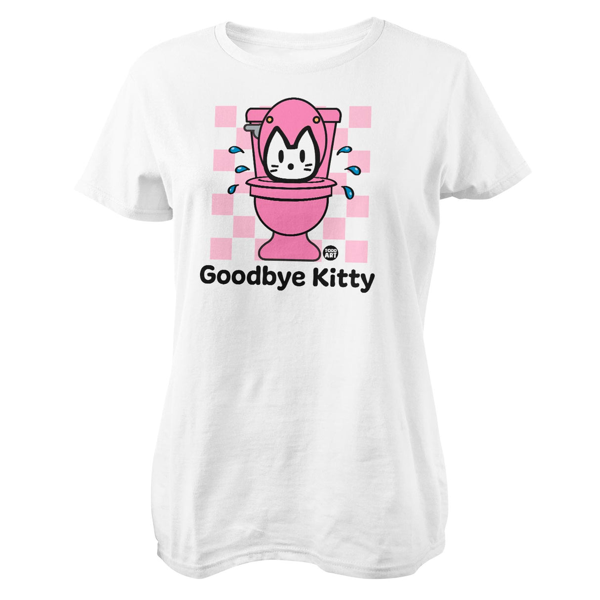 Goodbye Kitty Pink Potty - ToddArt Girly Tee