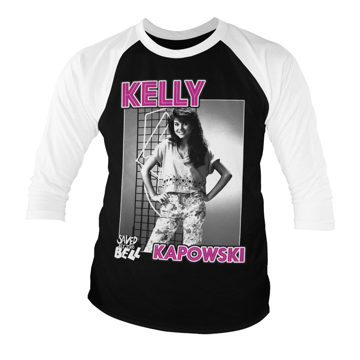 Saved By The Bell - Kelly Kapowski Baseball 3/4 Sleeve Tee