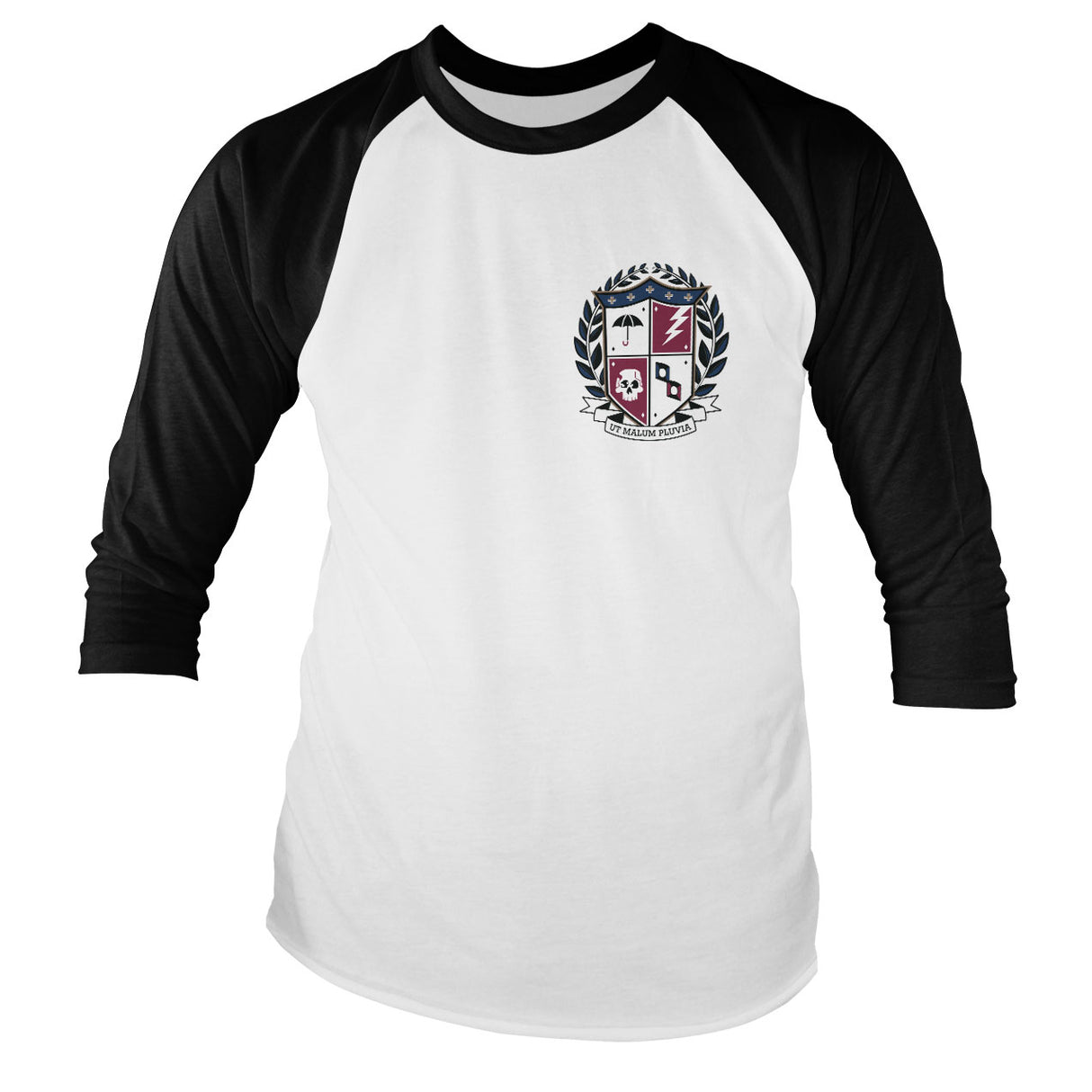 Ut Malum Pluva Shield Baseball Long Sleeve Tee