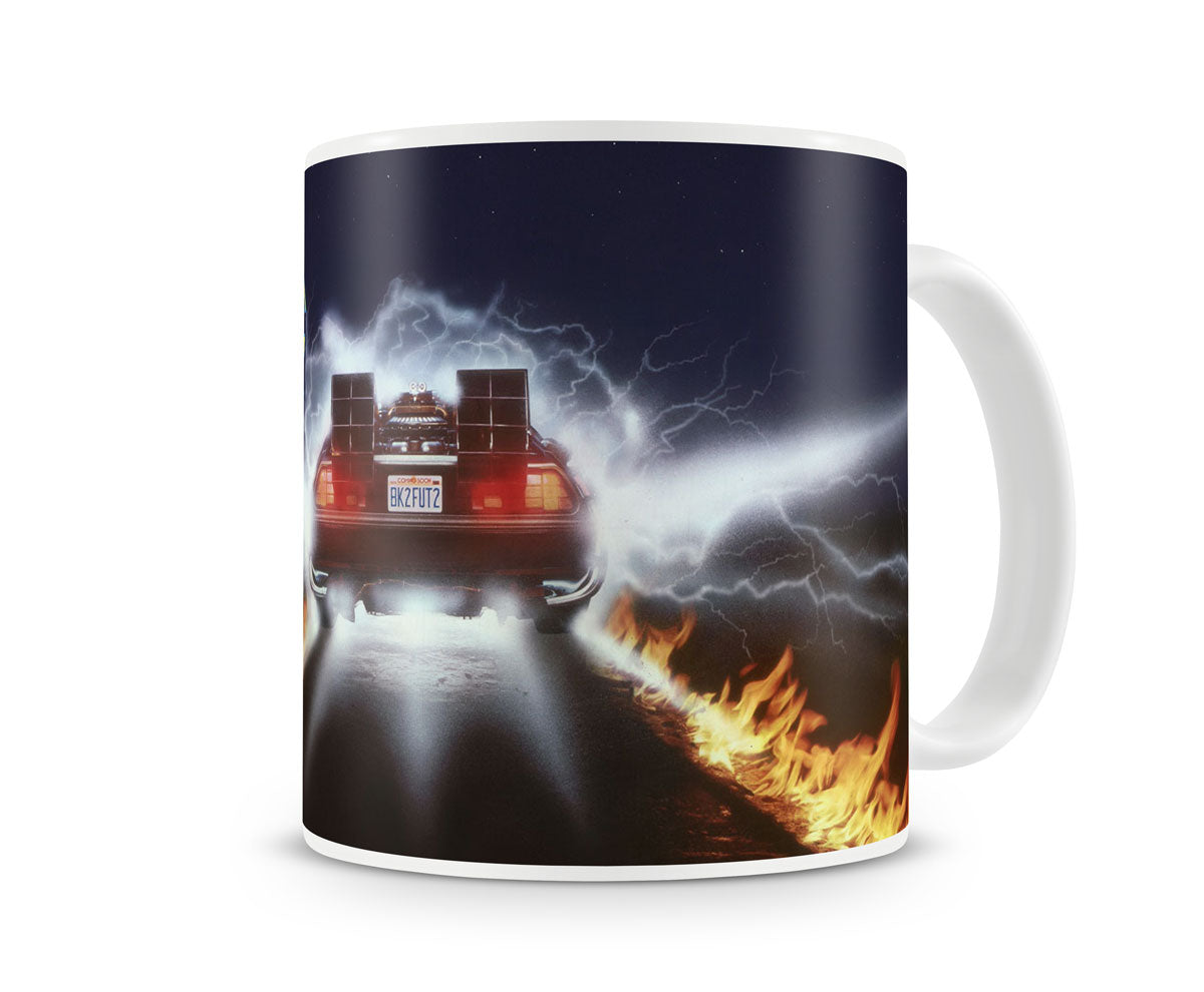 Delorean Fire Tracks Coffee Mug