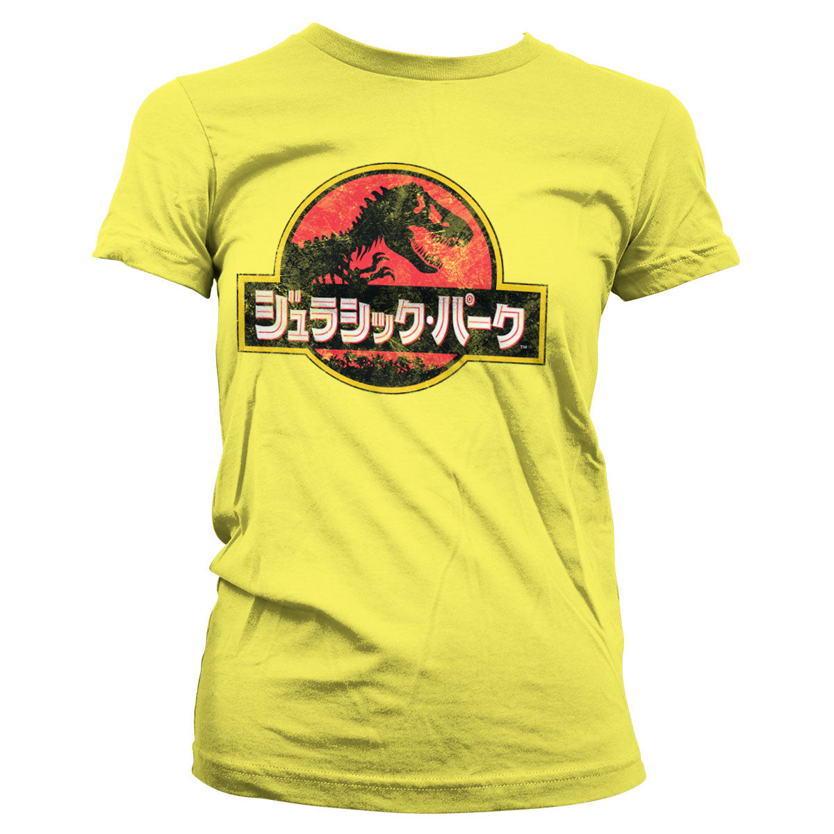 Jurassic Park - Japanese Distressed Logo Girly Tee