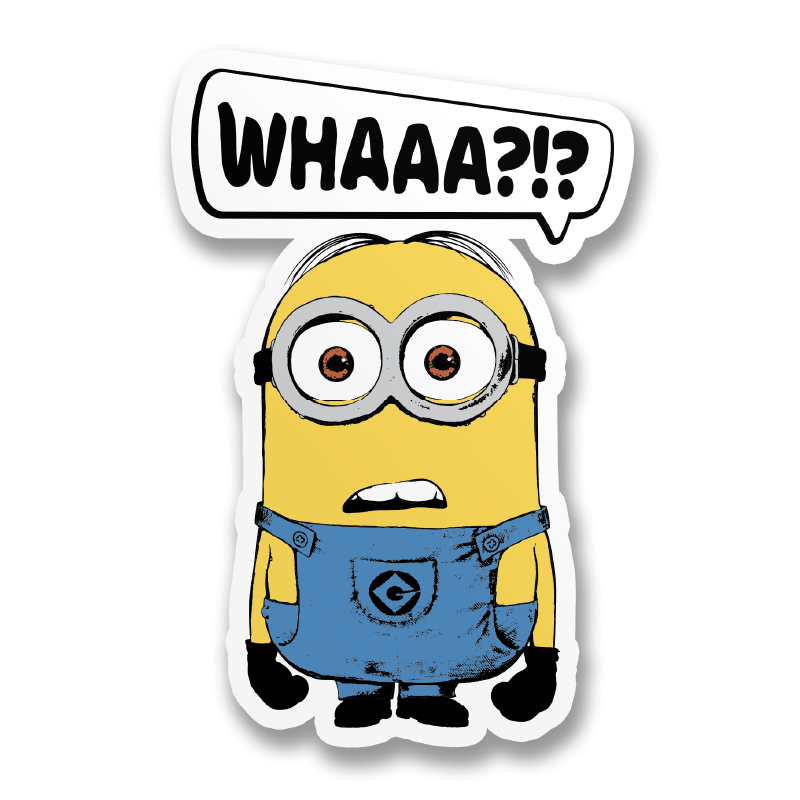 Minions - WHAAA?!? Sticker