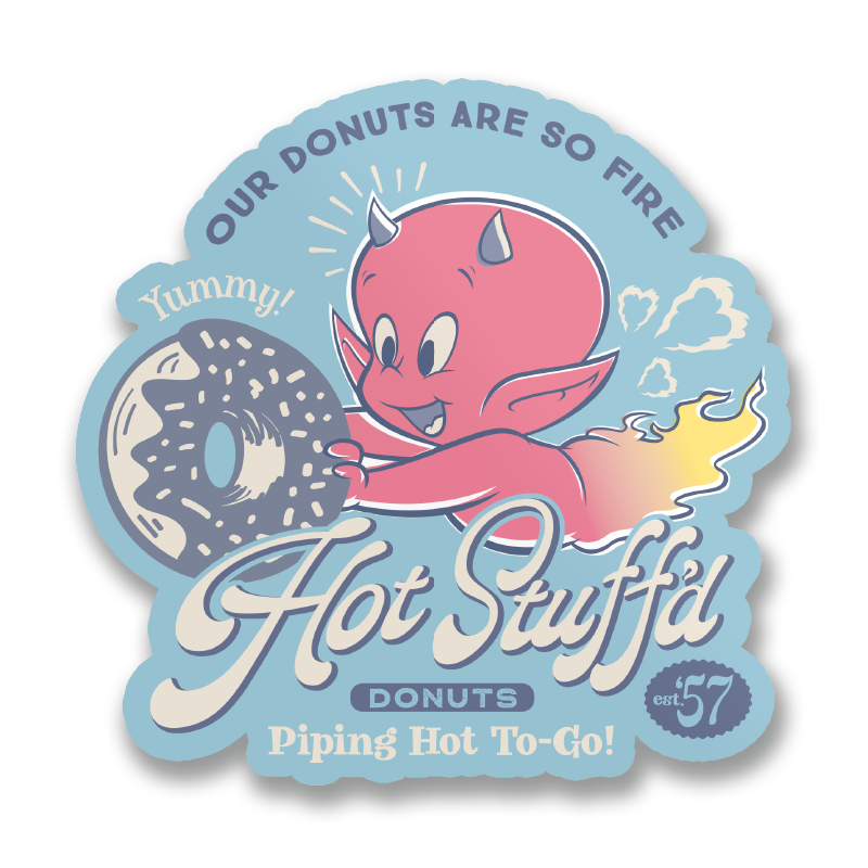 Hot Stuff Donuts Sticker