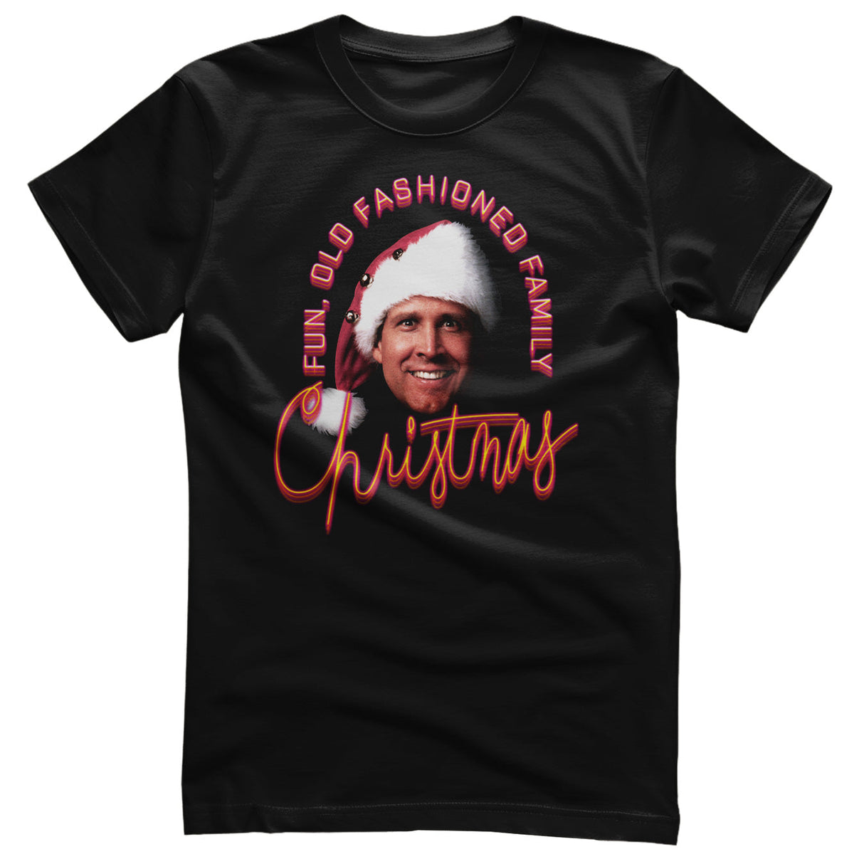 Fun Old Fashioned Christmas Neon Girly Tee