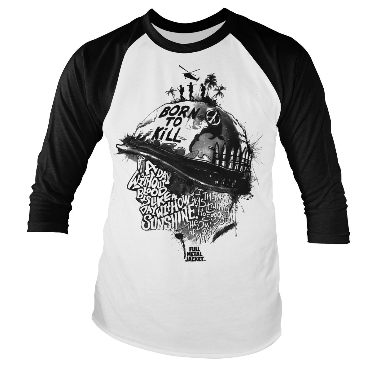 Full Metal Jacket Sayings Baseball Long Sleeve Tee