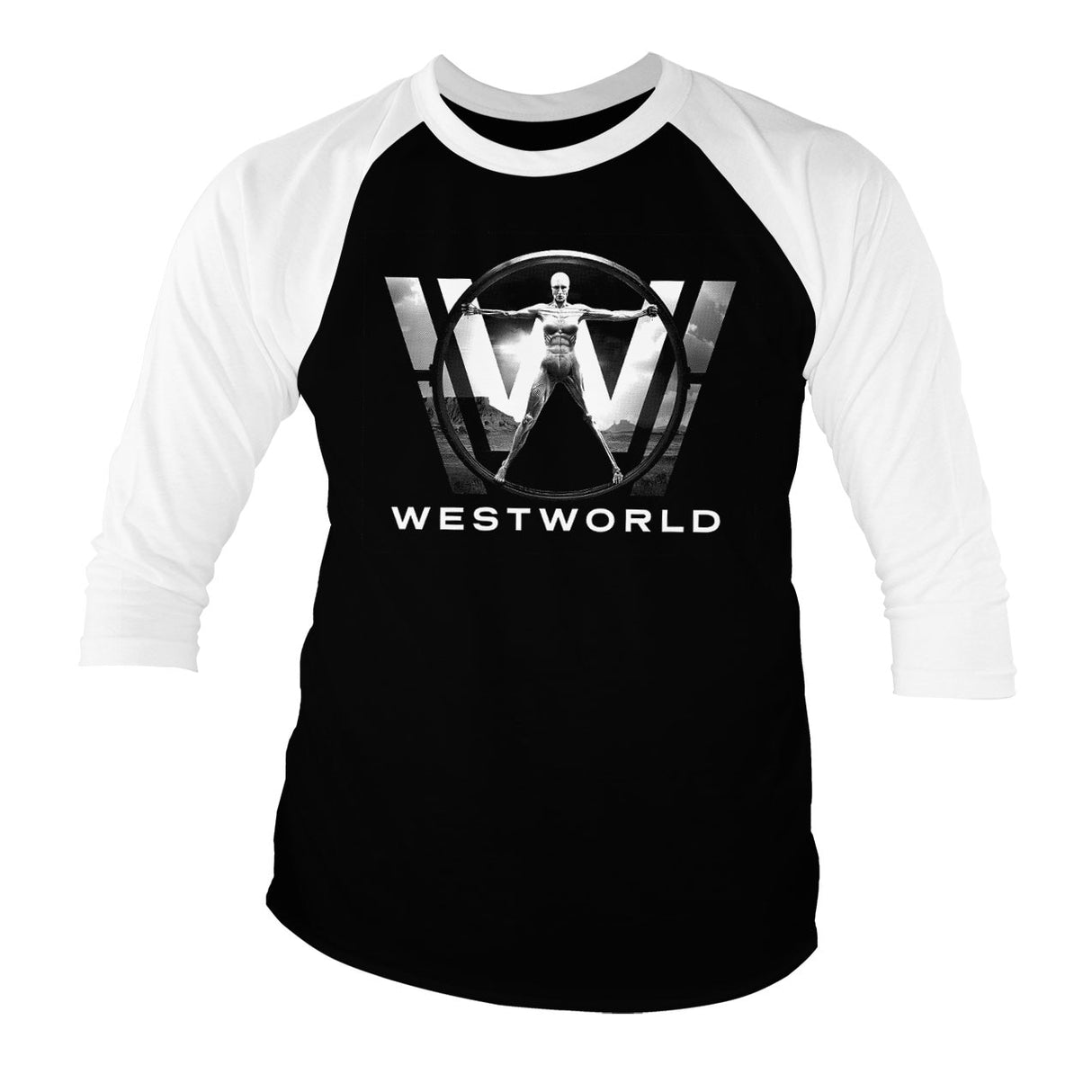 Westworld Poster Baseball 3/4 Sleeve Tee