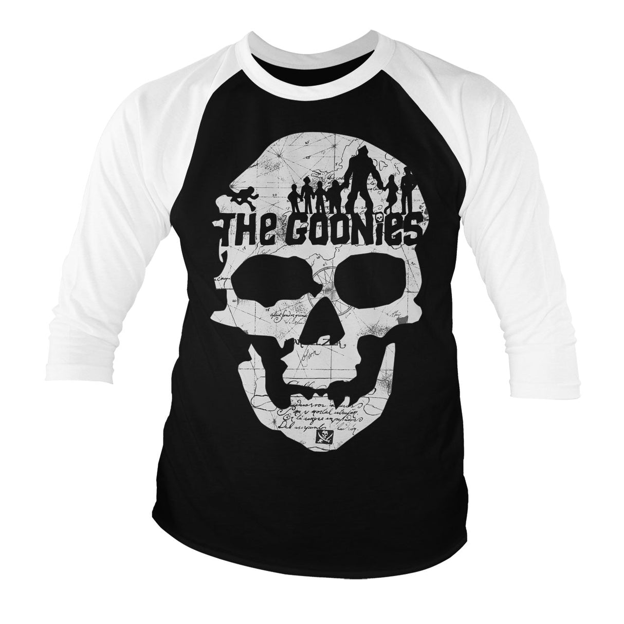 The Goonies Skull Baseball 3/4 Sleeve Tee