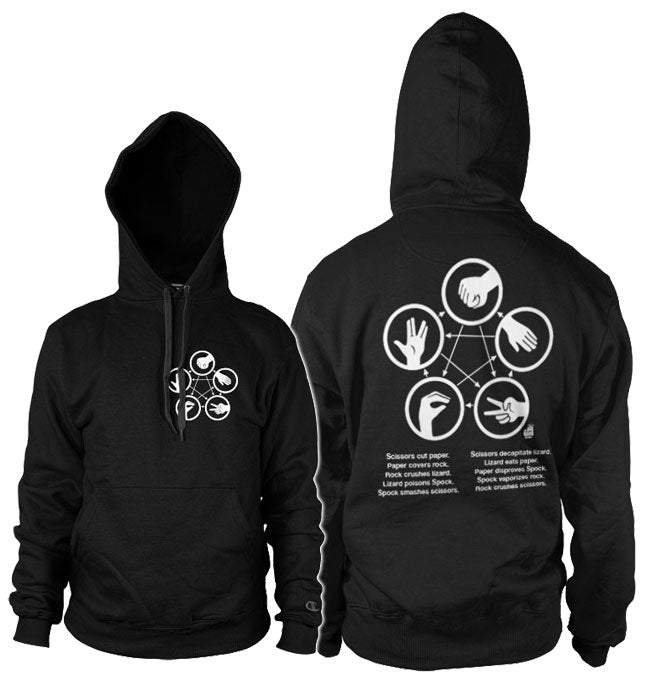 Sheldons Rock-Paper-Scissors-Lizard Game Hoodie