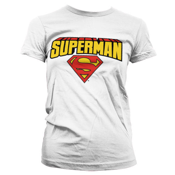 Superman Blockletter Logo Girly T-Shirt