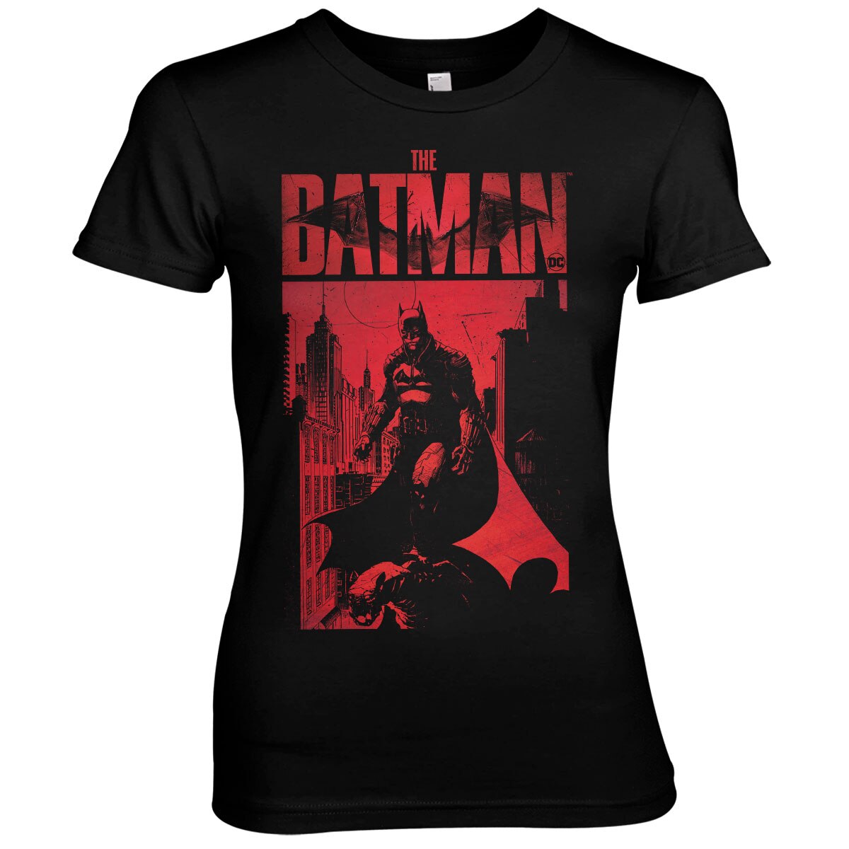 The Batman Sketch City Girly Tee