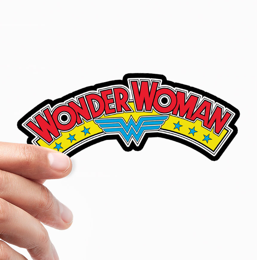 Wonder Woman Retro Logo Sticker