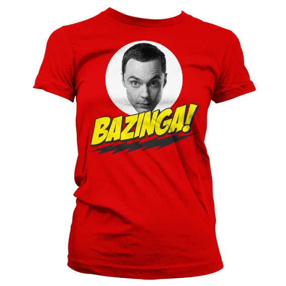 Bazinga Sheldons Head Girly T-Shirt