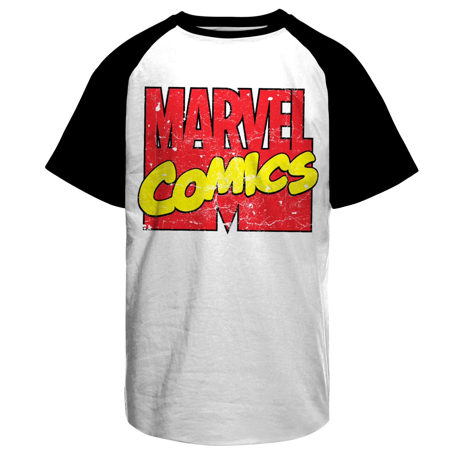 Vintage Marvel Comics Logo Baseball T-Shirt -